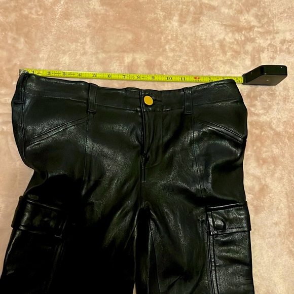 J Brand 💯 percent Lamb Leather Skinny Pants Gold Hardware Size 26 - Picture 11 of 17